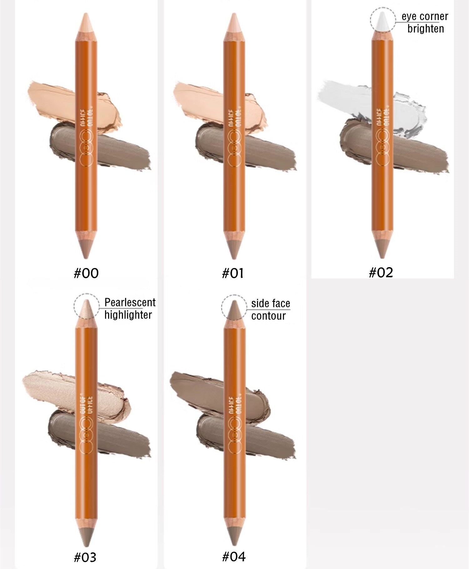 OUT-OF-OFFICE Double-head 3D Light & Shadow Contour Stick T4331