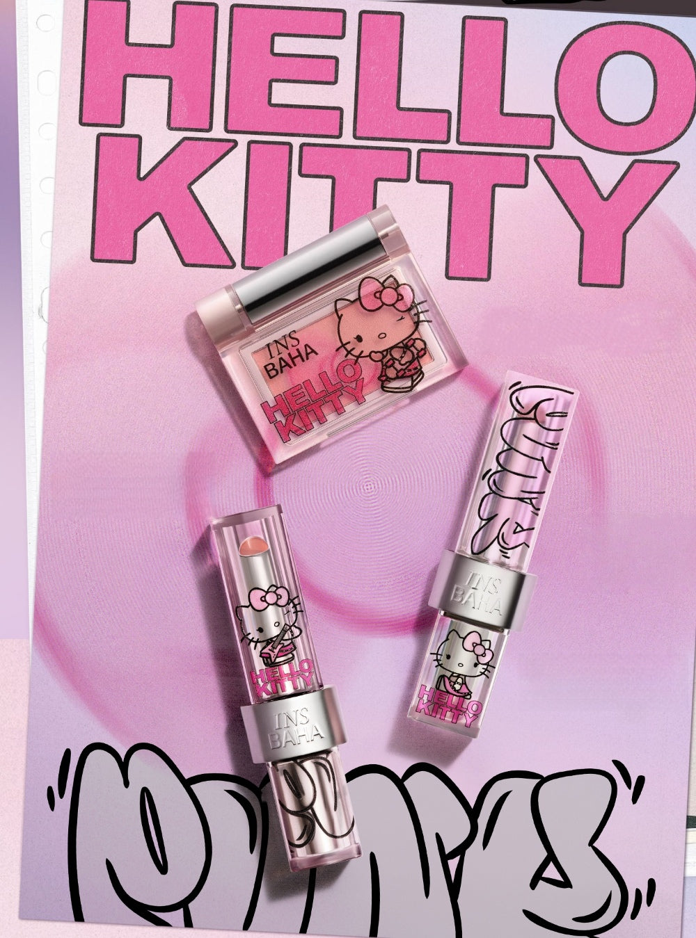INSBAHA x Hello Kitty Long-wear Airy Makeup Blusher Cream T5160