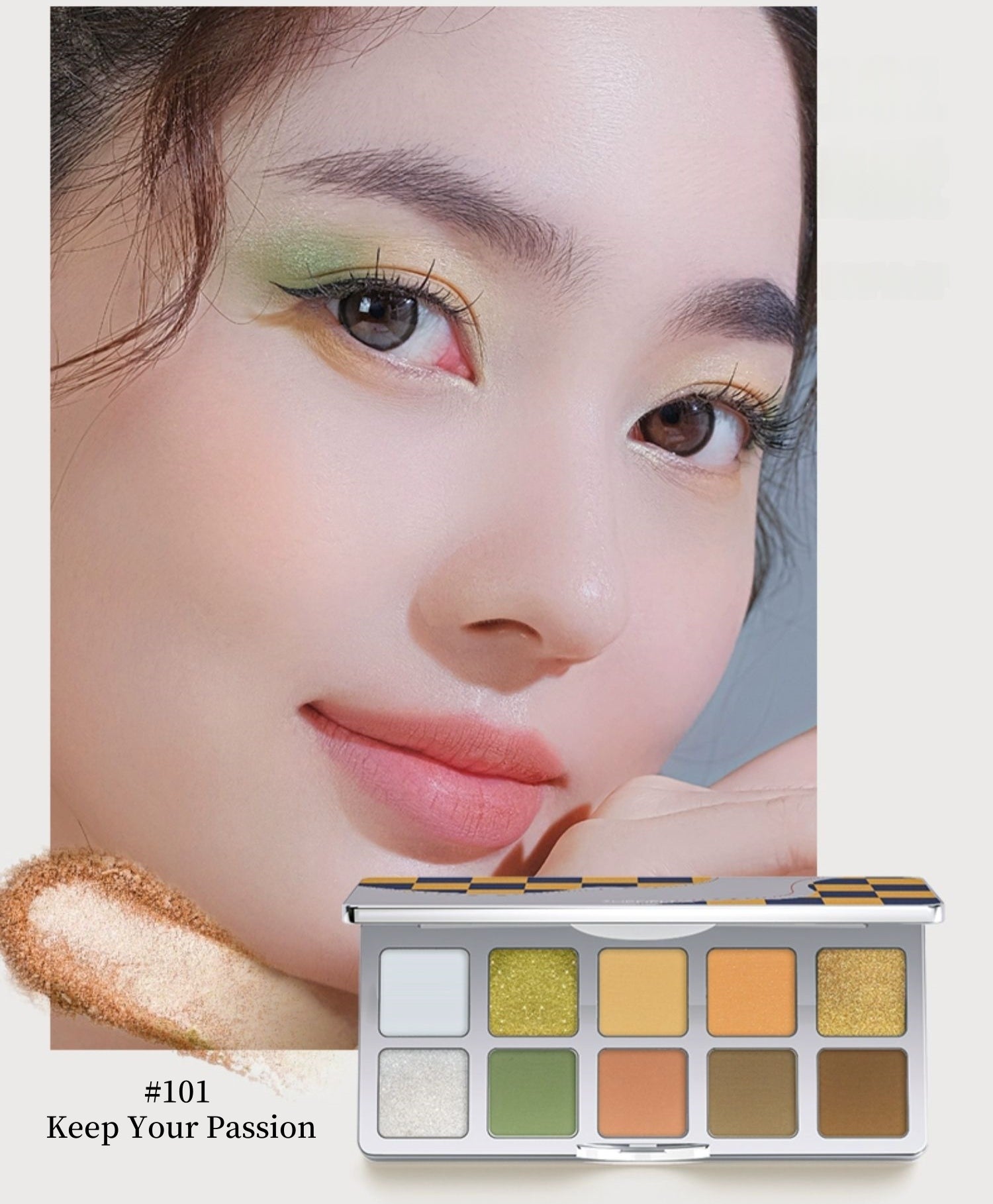 SheDella Checkerboard 10-color Eyeshadow Palette T4449