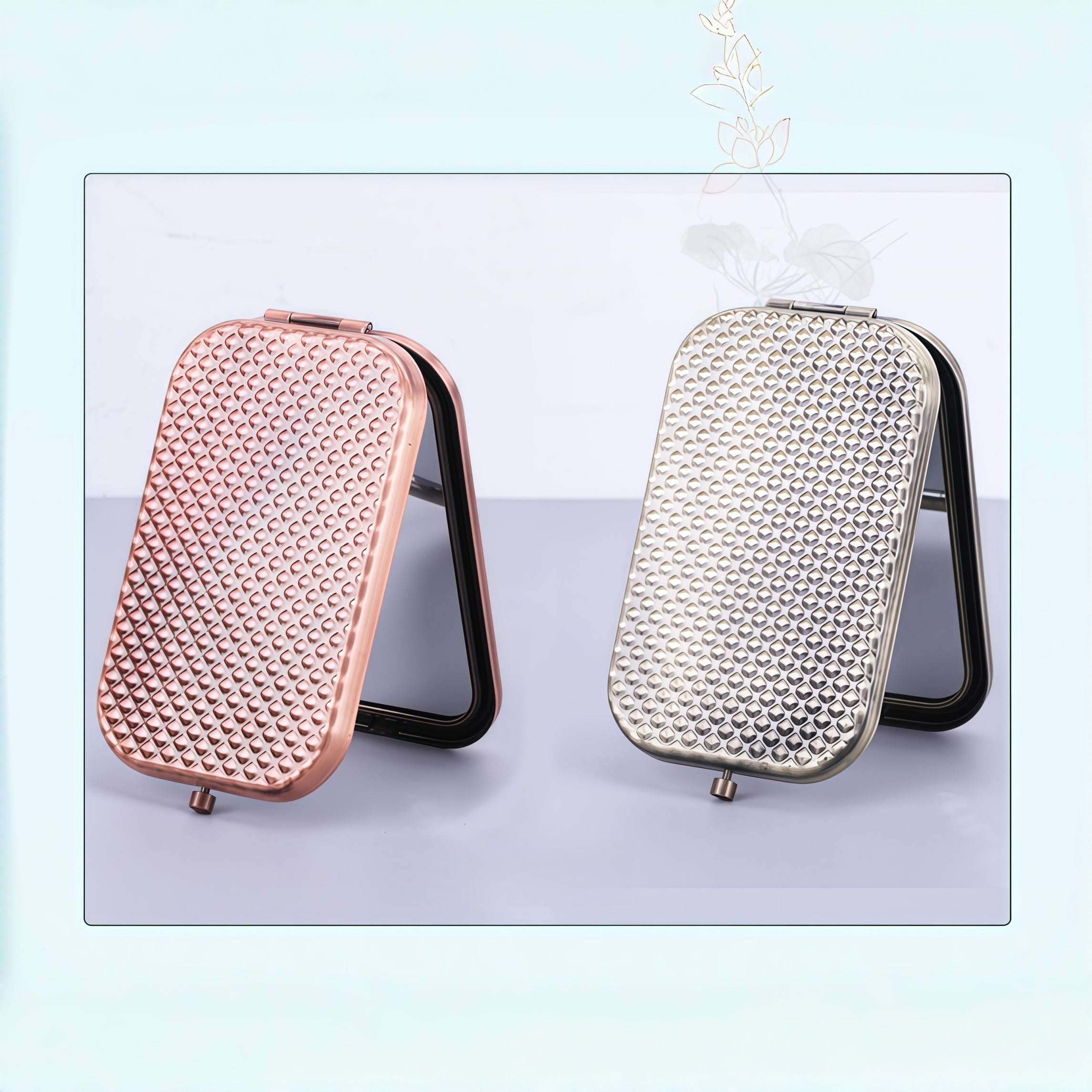 ShangYi European Vintage Rectangular Portable Makeup Mirror T5590