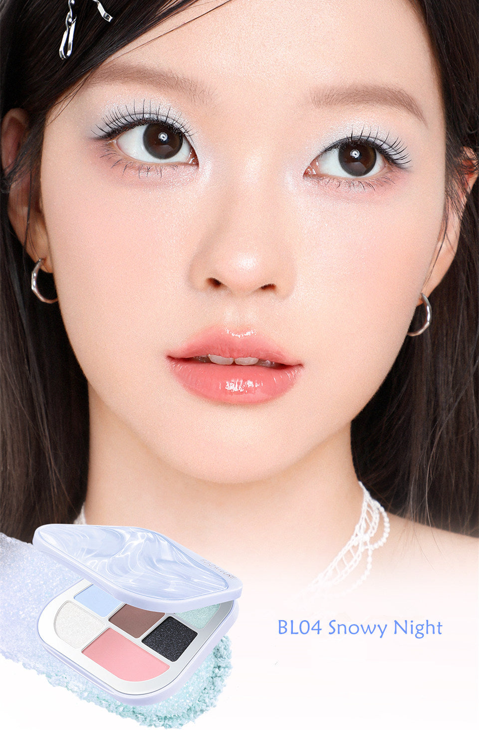 FOCALLURE 8-Color Pearlescent Chameleon Eyeshadow Palette T4304