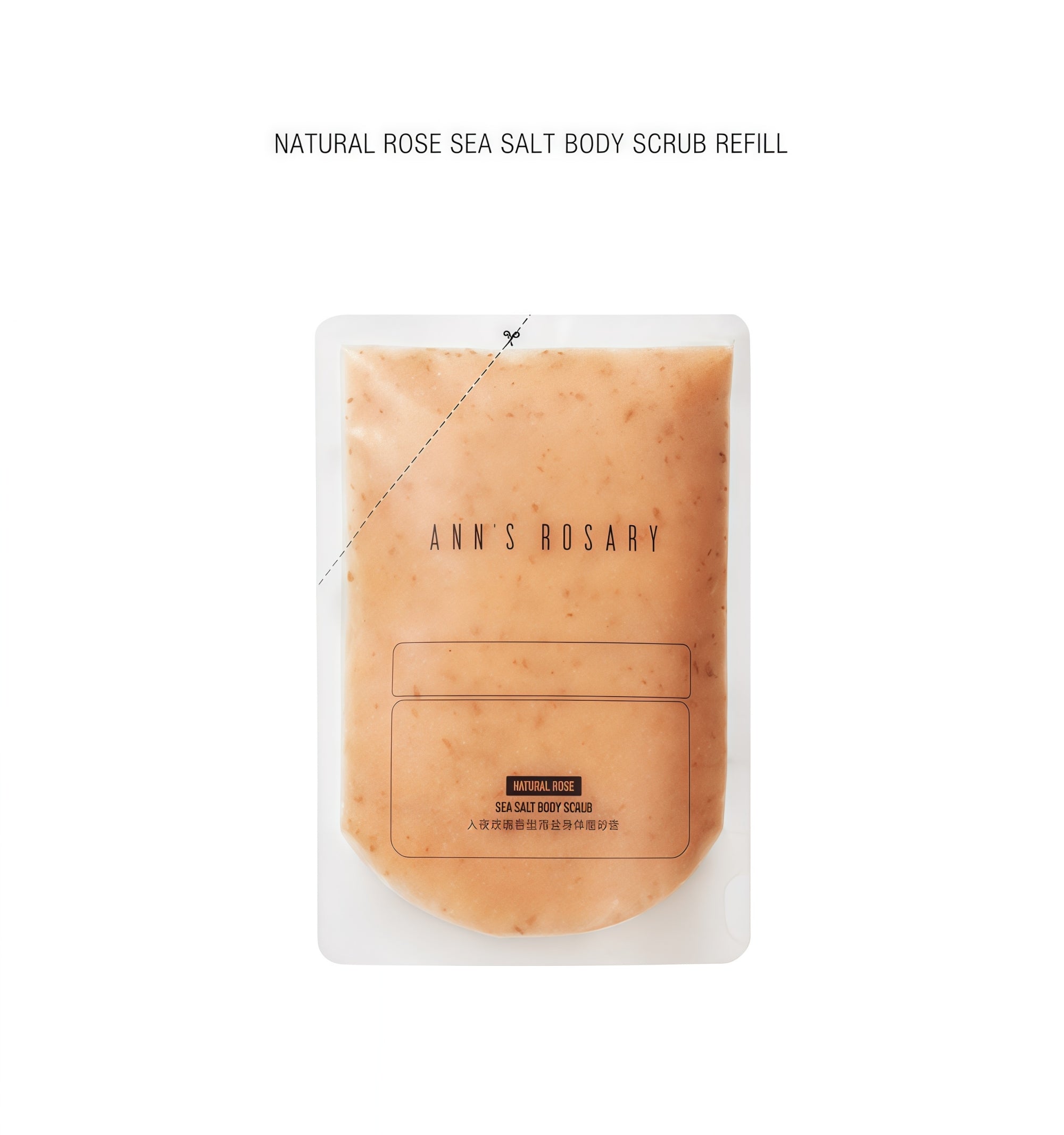 ANN'S ROSARY Natural Rose Sea Salt Body Scrub T5967