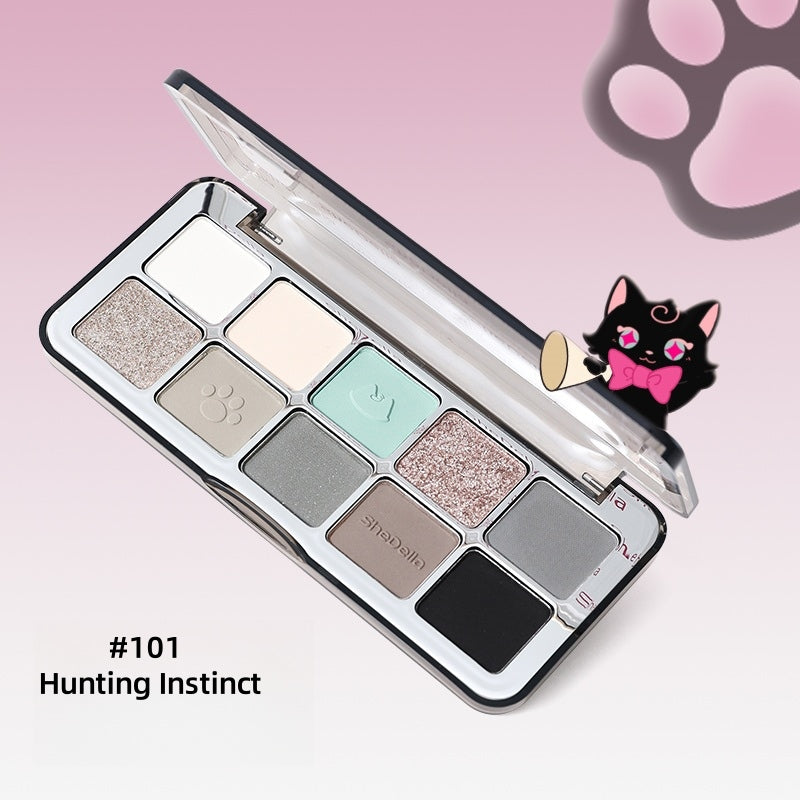 SheDella Cat Collection 10-color Eyeshadow Palette T4442