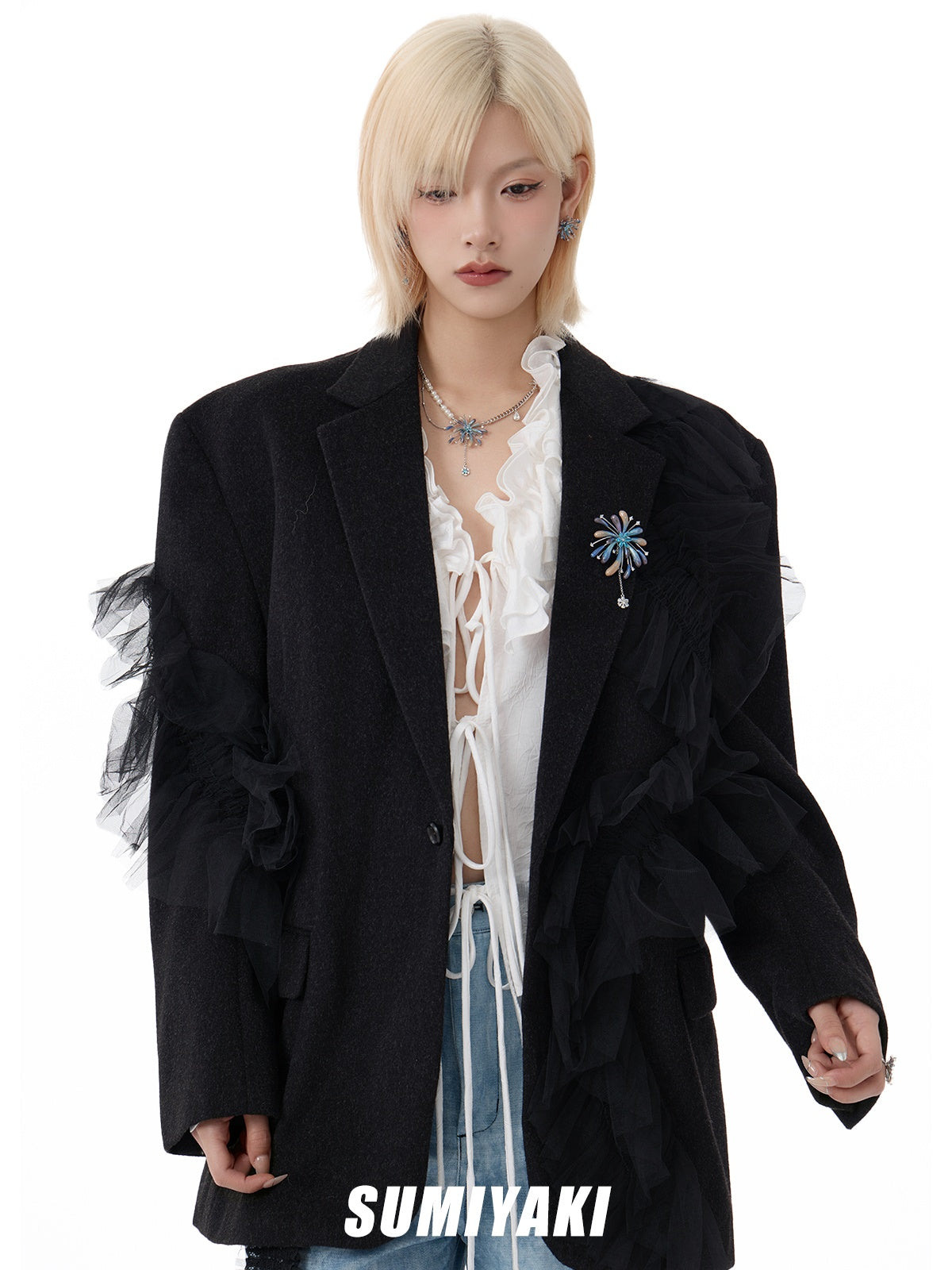 SUMIYAKI Fireworks Collection Unique Handmade Brooch T4742