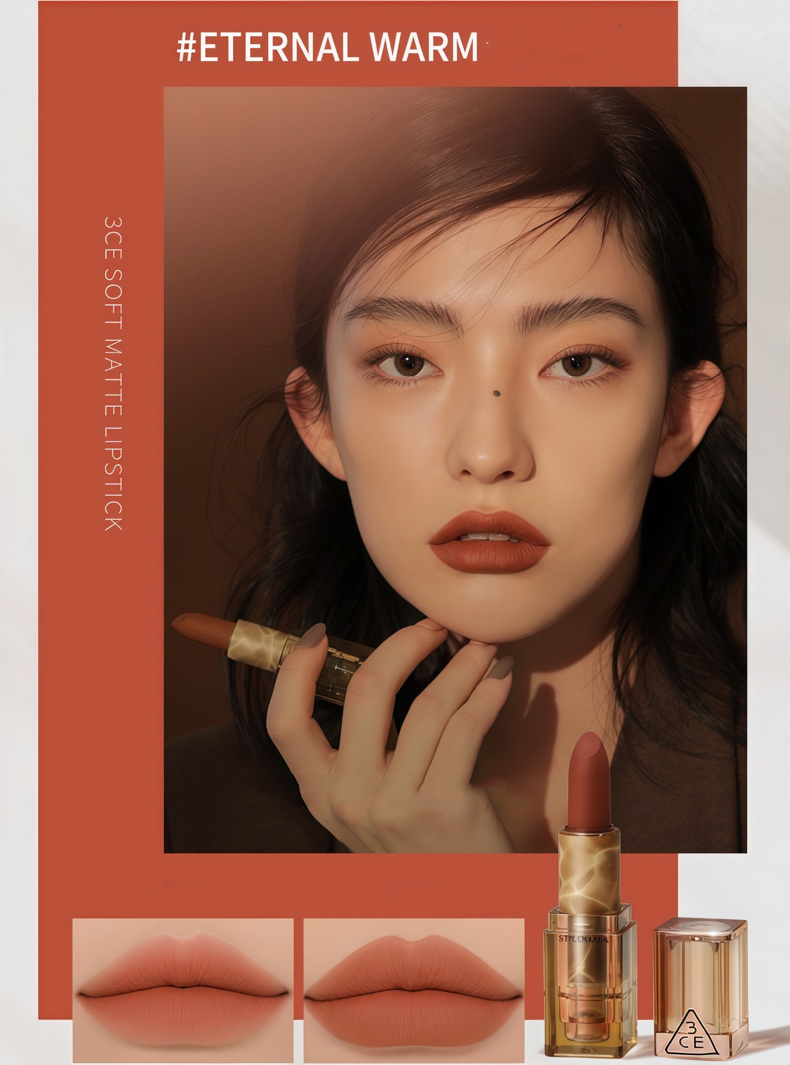 3CE Moist Velvet Soft Matte Lipstick T4562