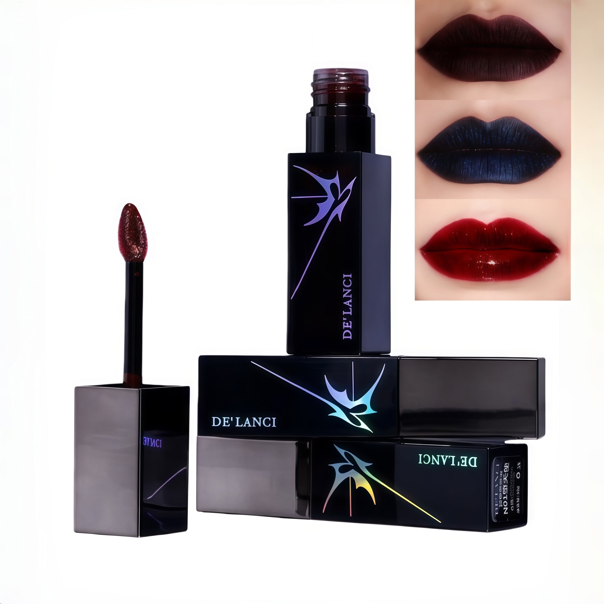 DE'LANCI Otherworldly Gothic Airy Matte Lip Mud & Mirror Lip Gloss DE'LANCI Otherworldly Gothic Airy Matte Lip Mud & Mirror Lip Gloss