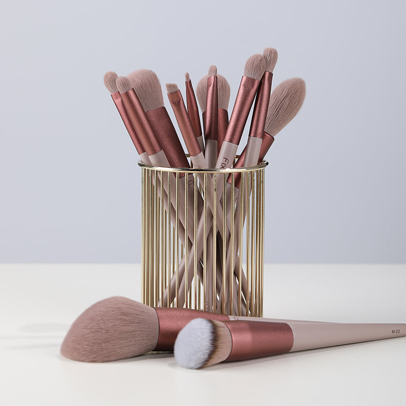 FIX+ Spring Milk Tea Collection Professional Makeup Brush 12 Pcs Set T4902