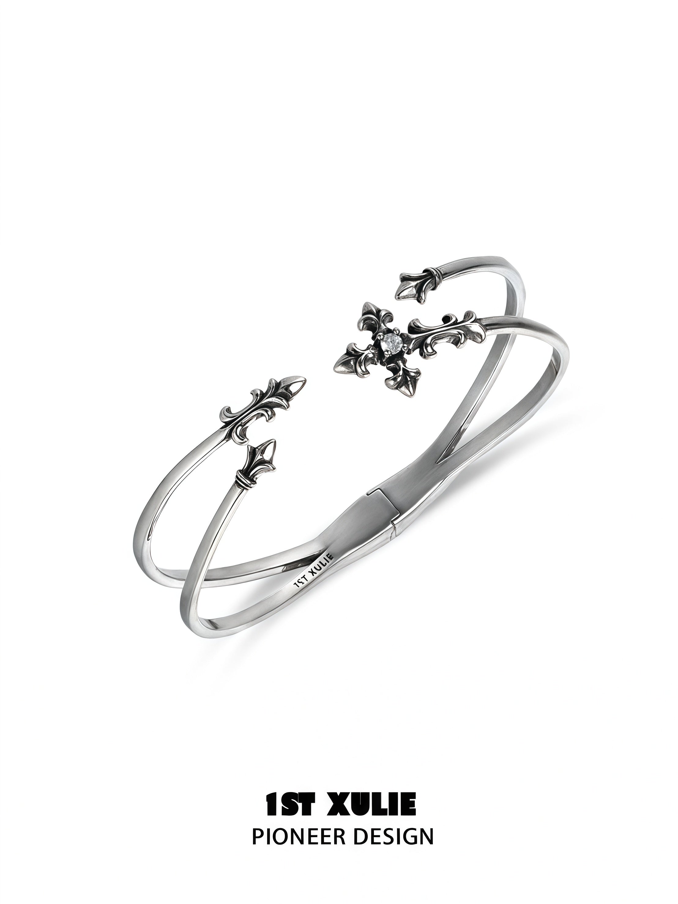 1STXULIE Superior Niche Iris Collection Retro Cross Bracelet T5892