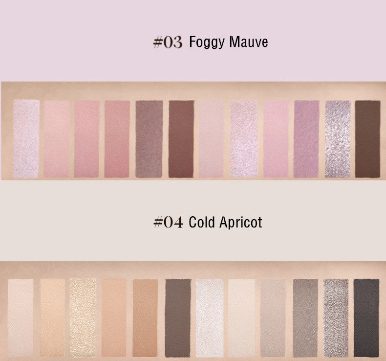 JOOCYEE 12 Shades Matte Pearlescent Eyeshadow Palette T3866