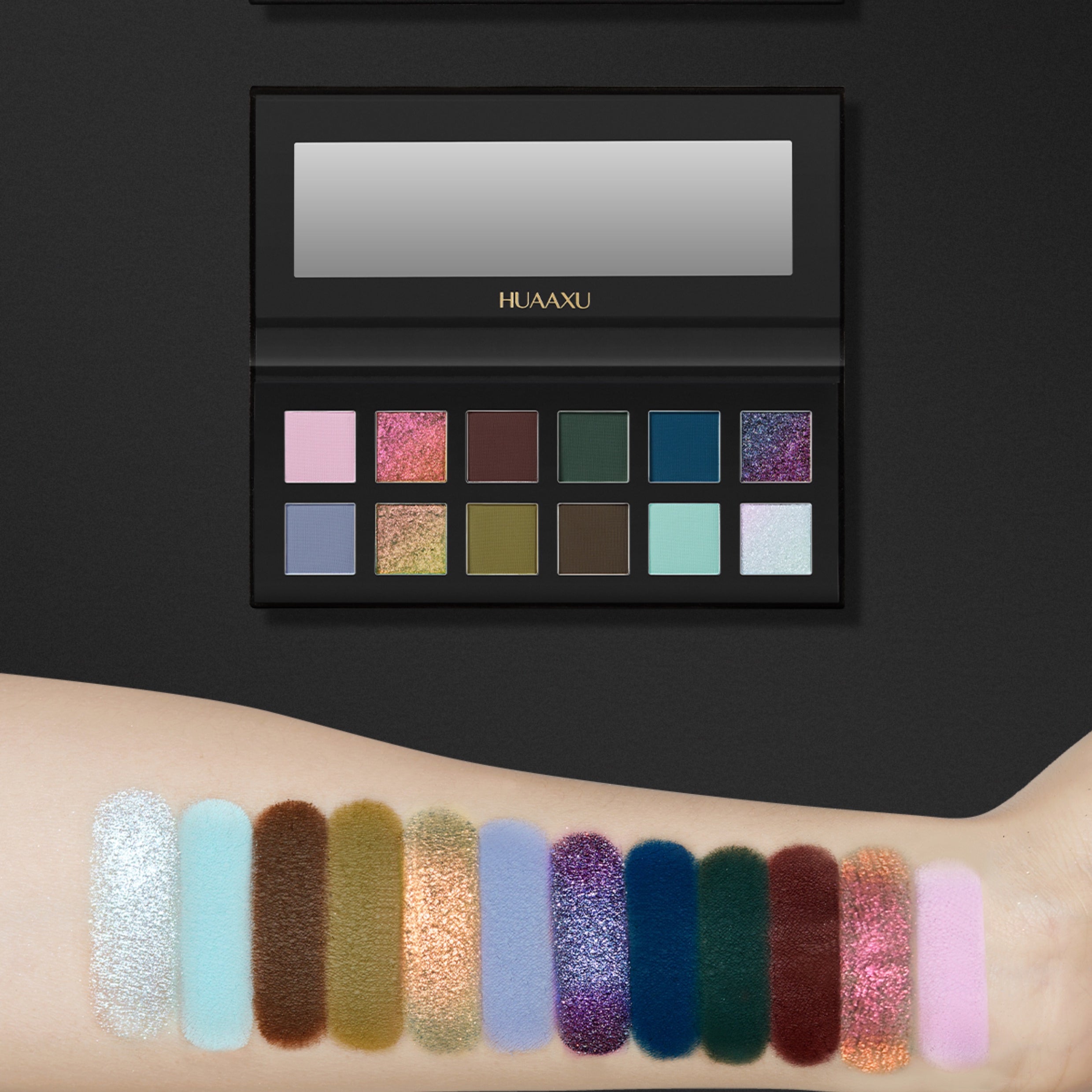 HUAXU Velvet Collection 12-color Chameleon Eyeshadow Palette T4213