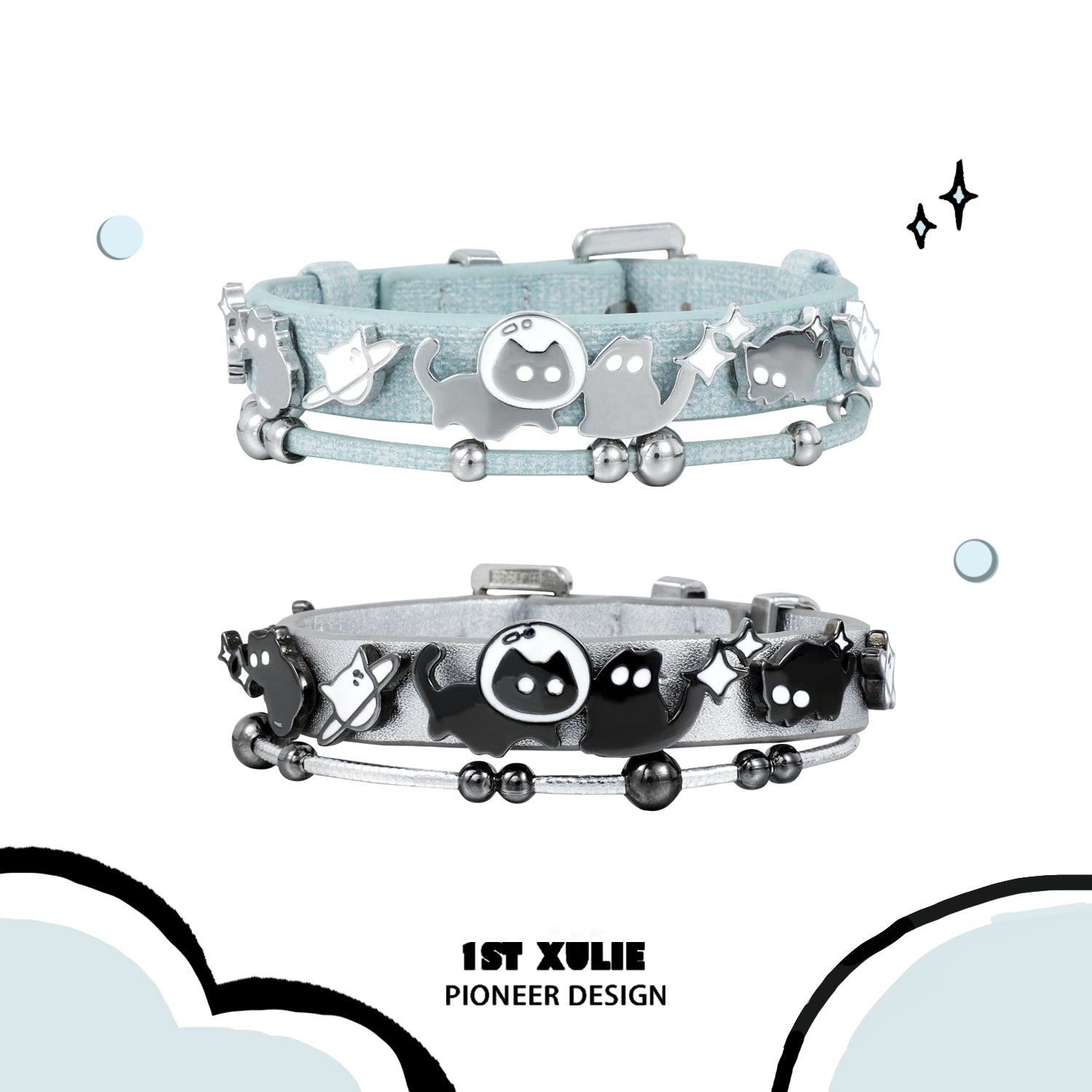 1STXULIE Cat In Night Collection Niche Gothic Bracelet T4698