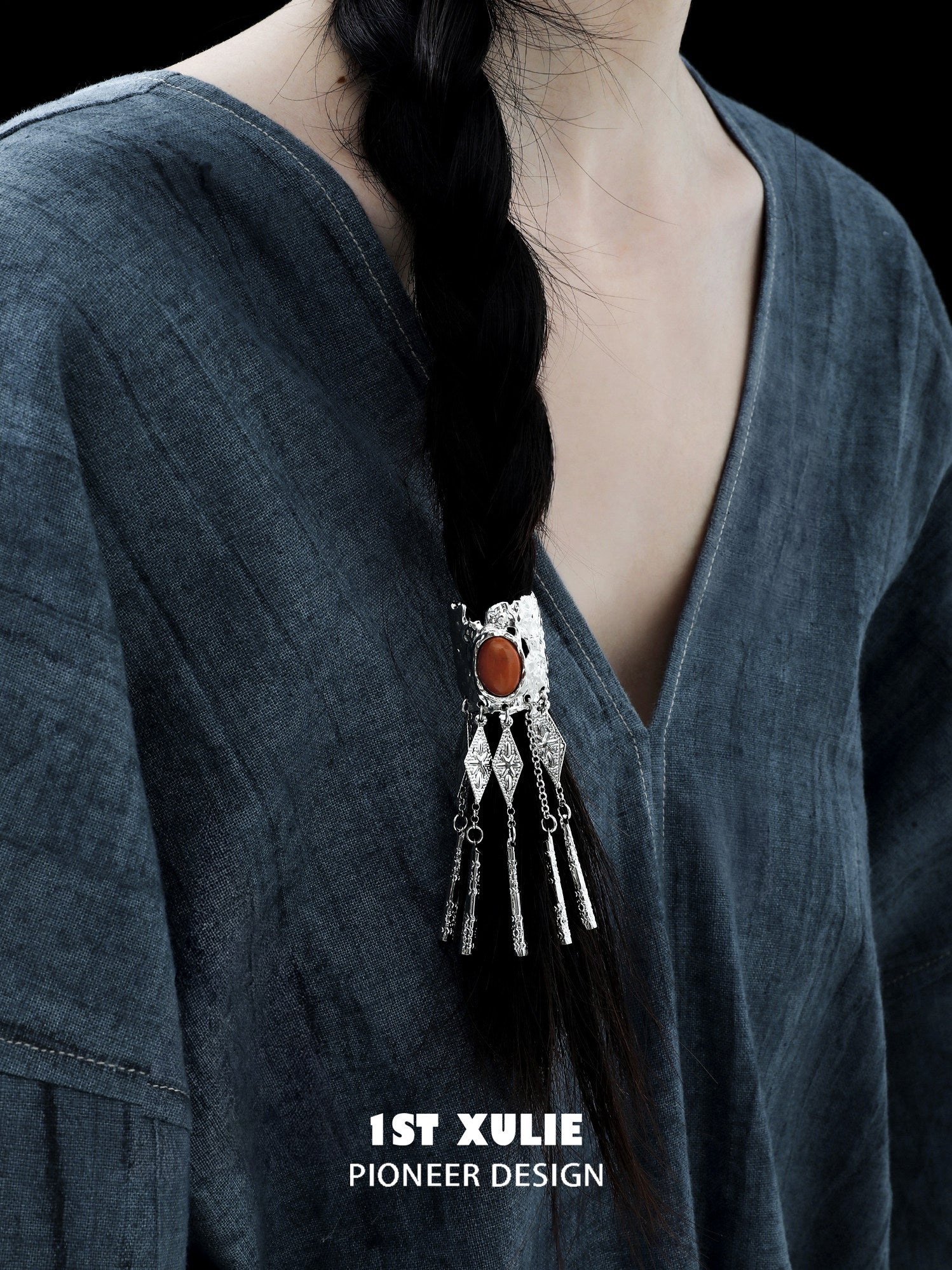1STXULIE Superior Miao-style Retro Hair Clip T5816