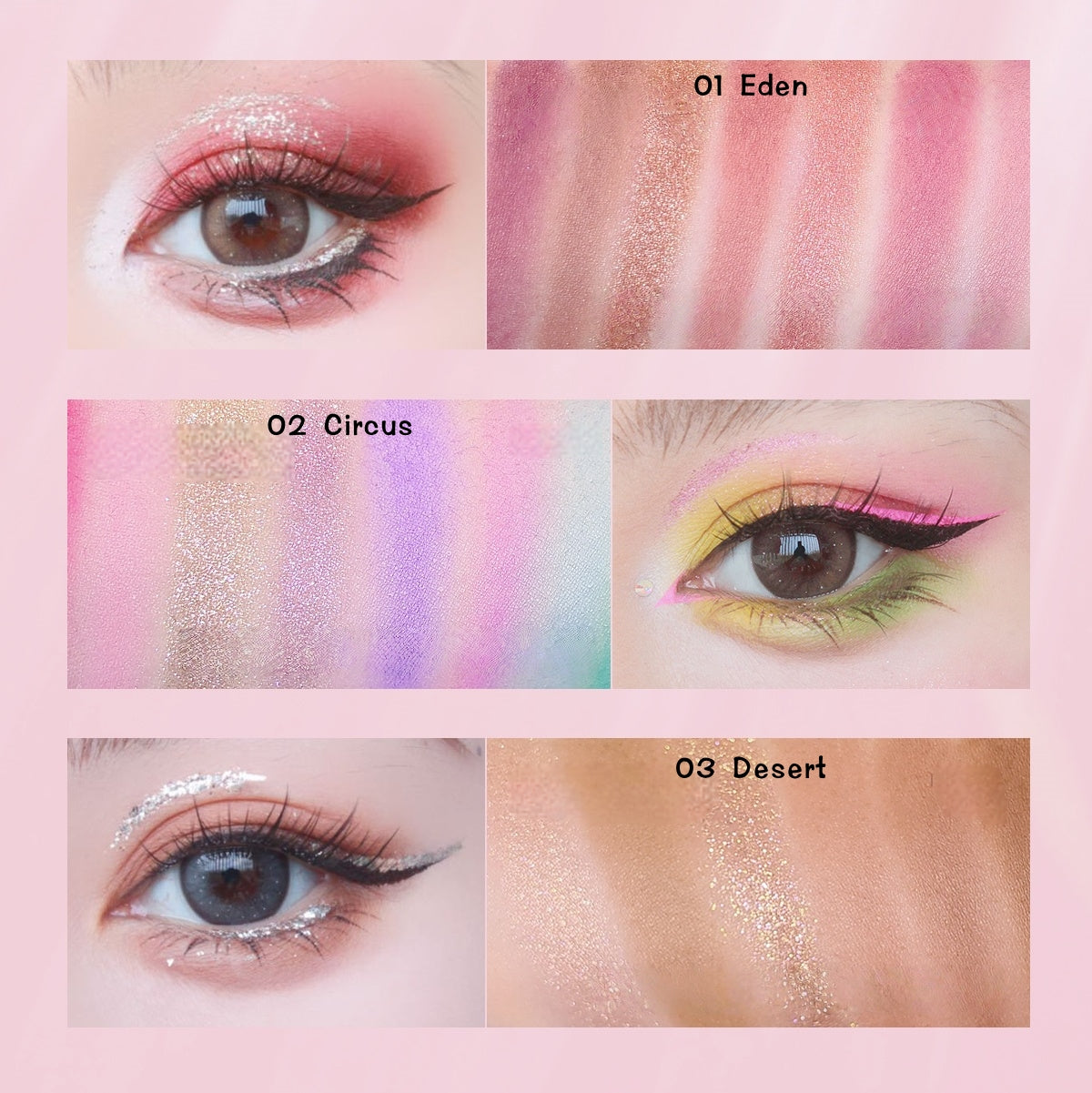 CARMELA 12-color Glazed Eyeshadow Palette T5031