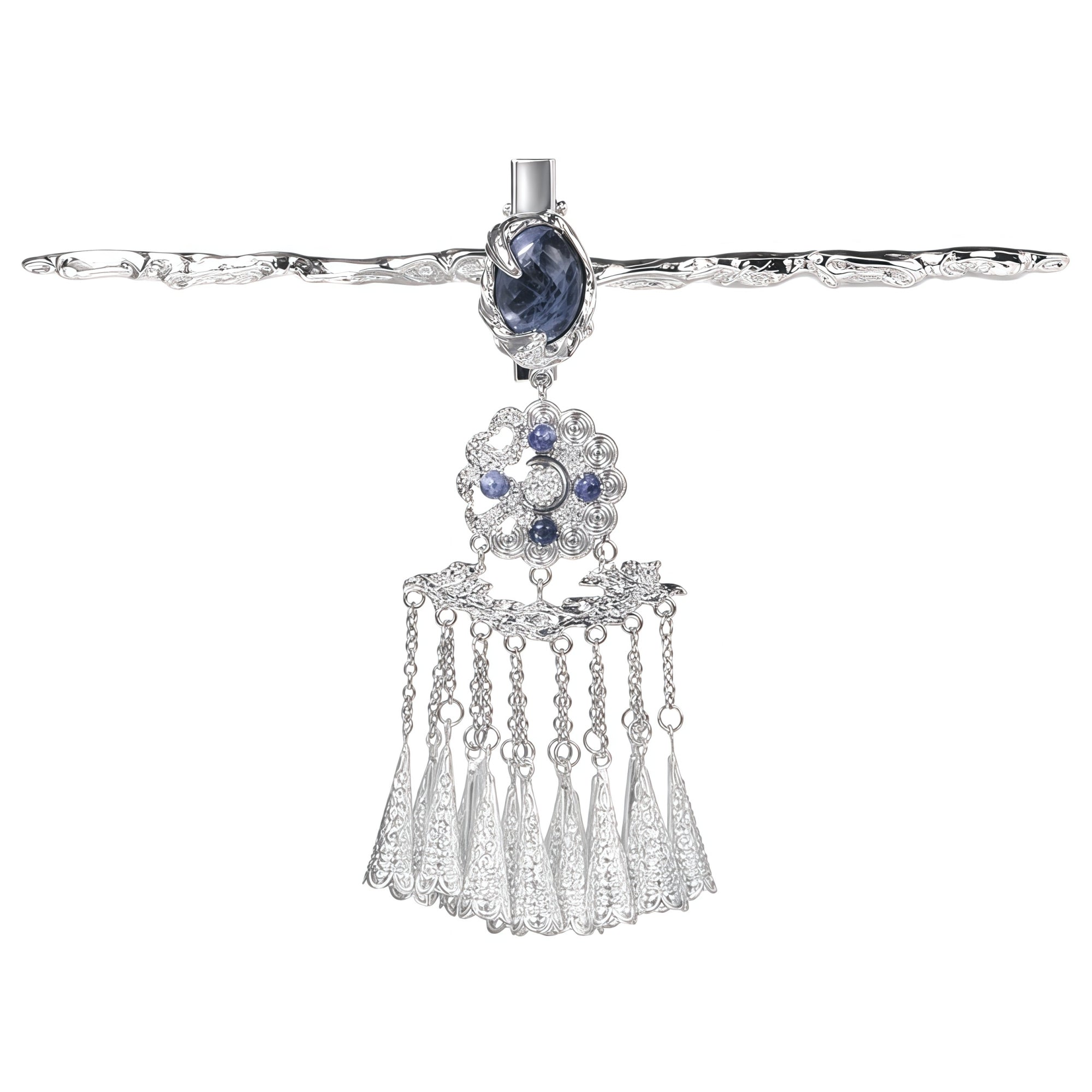 1STXULIE Superior Miao-style Tassel Hairpin Hair Stick T5815