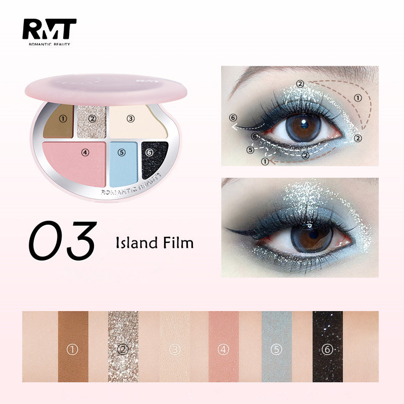 ROMANTIC BEAUTY Memory Imprint 6-Color Makeup Palette T4168