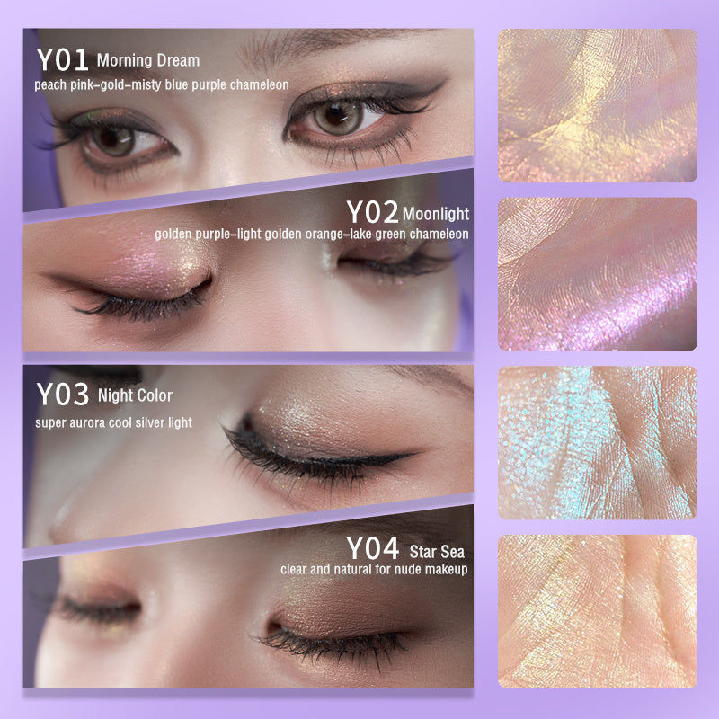 ORIGINAL ARTIST Night Glory 4-color Chameleon Highlighter Palette T4173