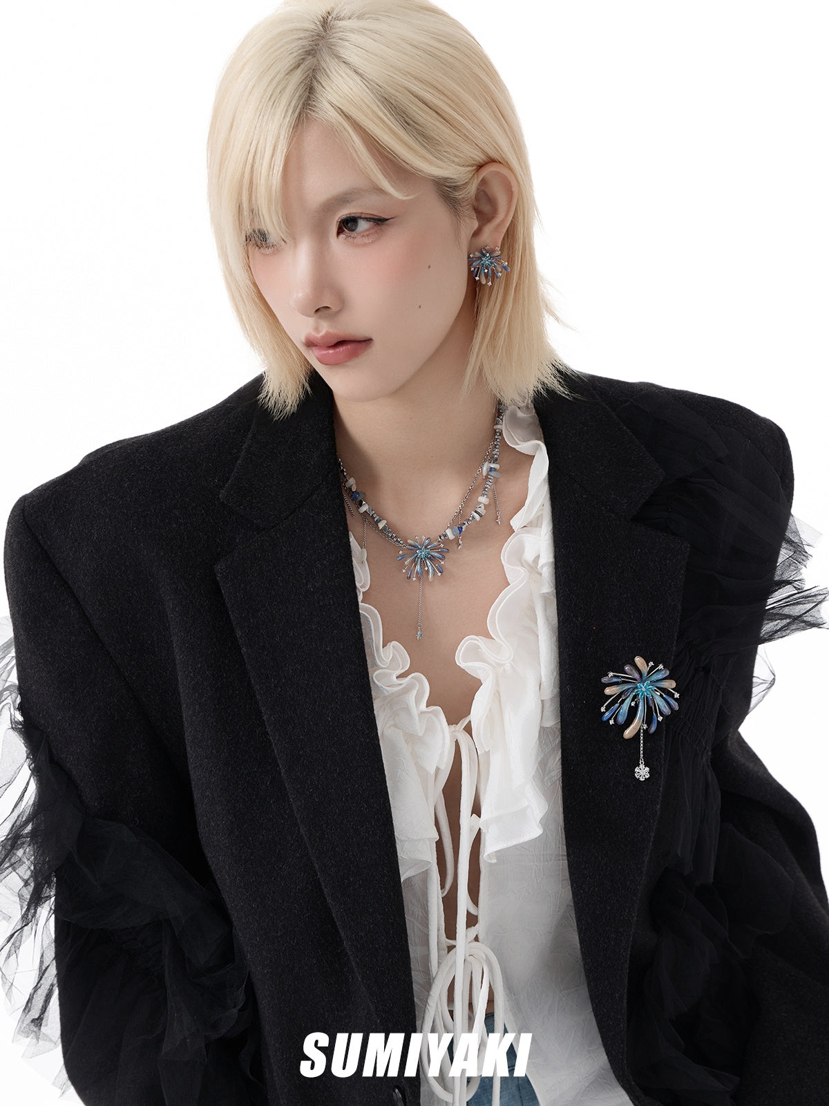 SUMIYAKI Fireworks Collection Unique Handmade Choker Necklace T4743