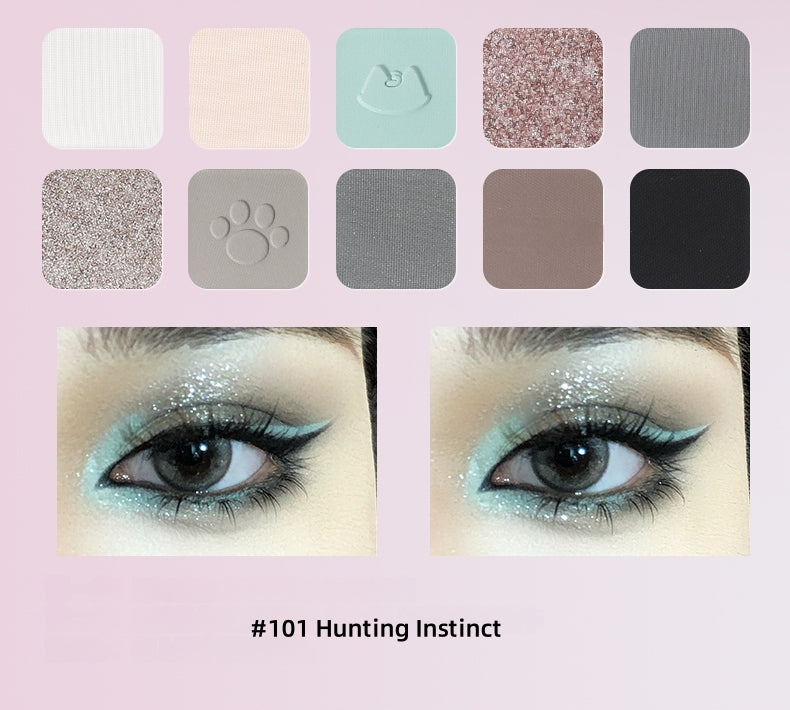 SheDella Cat Collection 10-color Eyeshadow Palette T4442