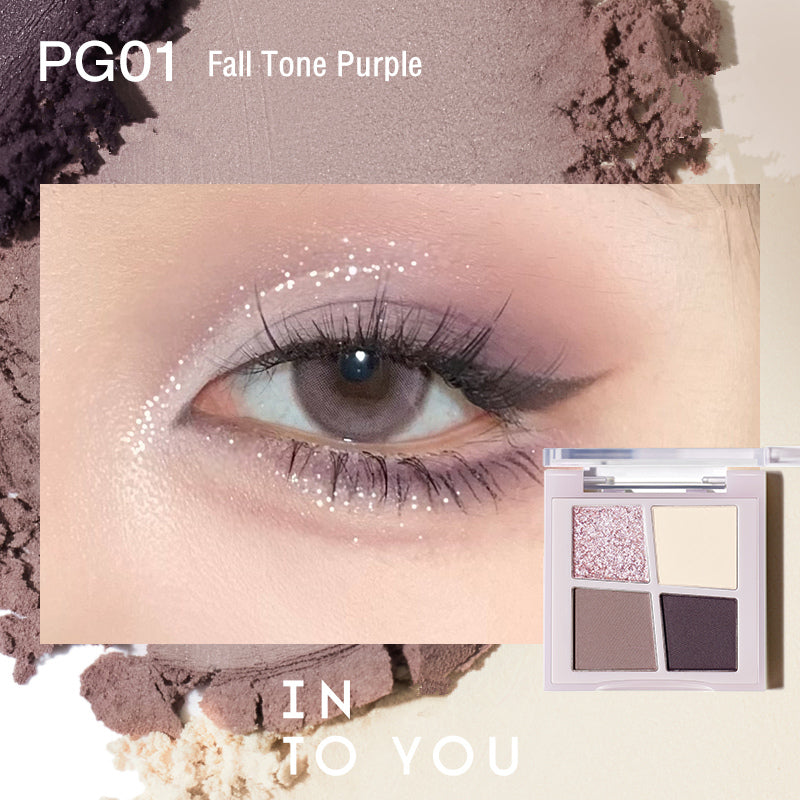 アイシャドウ you INTO YOU Rotational 4-Color Matte & Shimmer Eyeshadow Palette