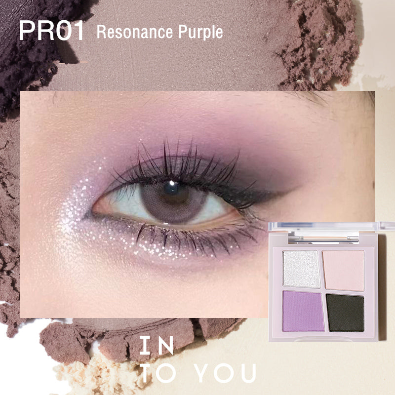 INTO YOU Rotational 4-Color Matte & Shimmer Eyeshadow Palette
