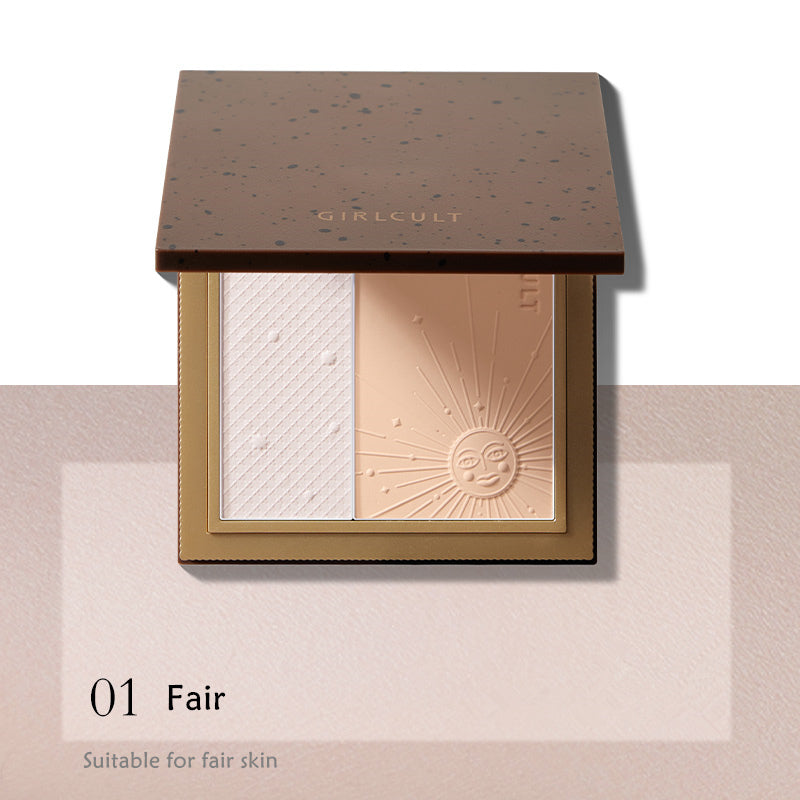 Girlcult Gold Digger Belle Series Oliekontrol Matte Presset Powder T4019