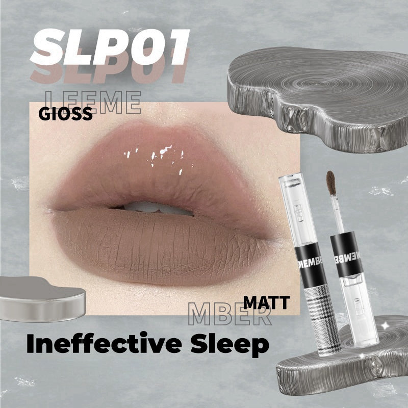 LEEMEMBER Doule-head Moist Matte & Mirror Lip Glaze T4311