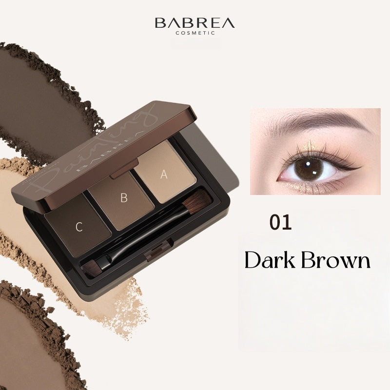 BABREA Waterproof Long-wear 3-color Eyebrow Powder T5033