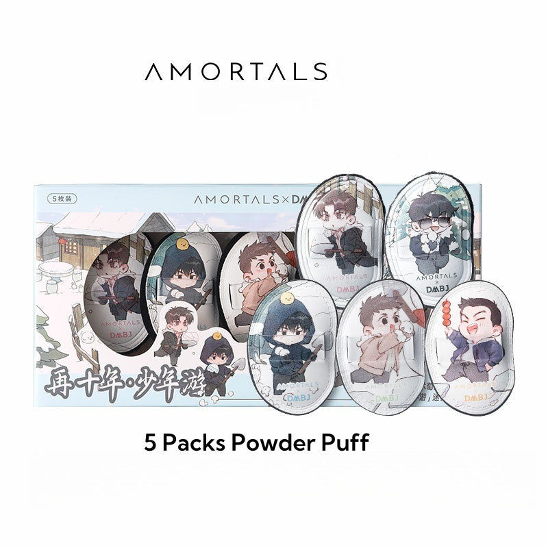AMORTALS X The Lost Tomb Mini Thumb Makeup Puff 5 Pcs Set T4616