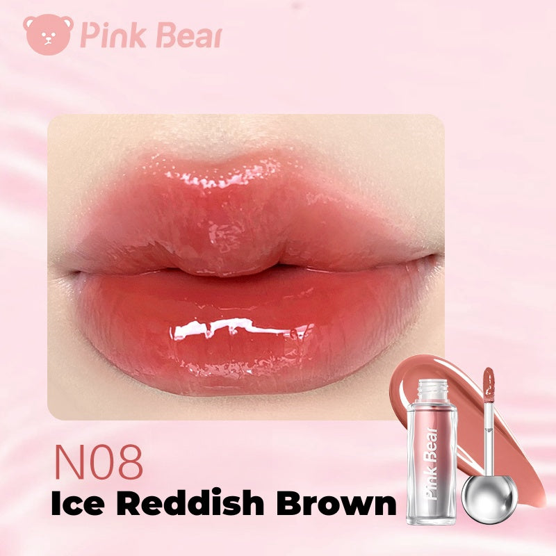 PINK BEAR Mini Bulb Long-Wear Moist Mirror Lip Gloss T4314