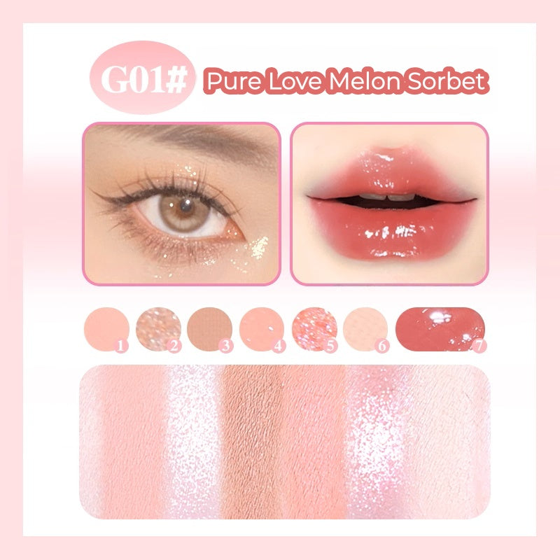 GOGO TALES Hearts 2 Hearts 6-color Eyeshadow & Lip Gloss Set T5236