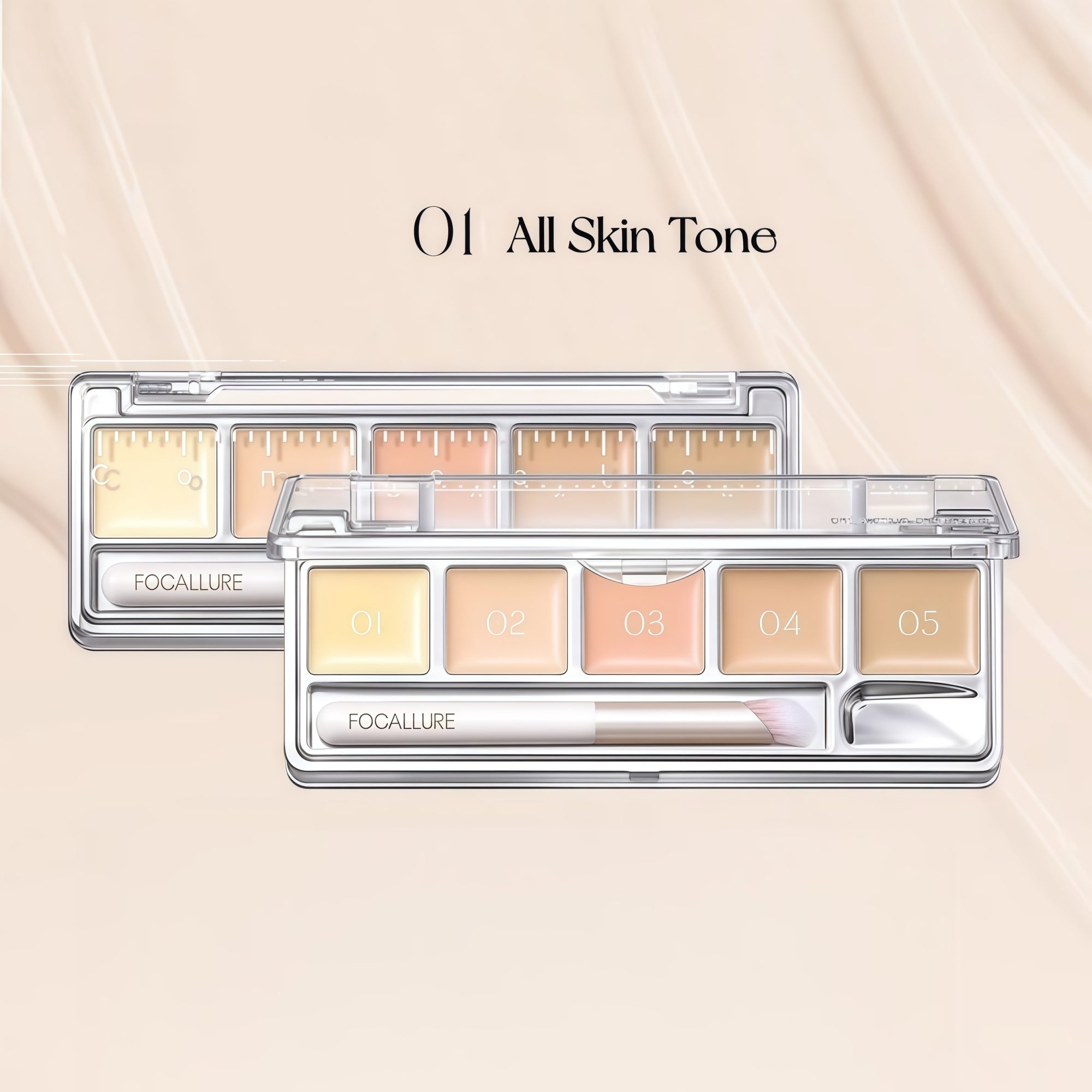 FOCALLURE 5-color Long-wear Moist Concealer Palette T5337