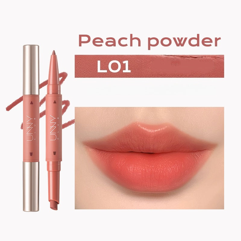 UNNY CLUB Double-head Moist Silky Lip Liner Pen T5430