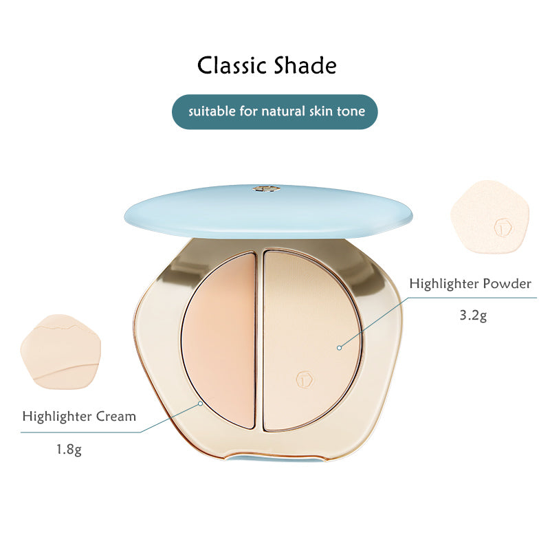 TIMAGE Soft Light Two-Shade Matte Highlighter Palette T3122