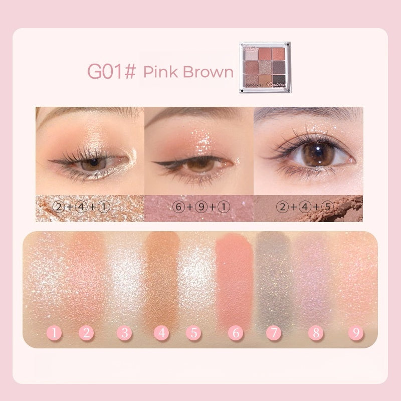 GOGO TALES Magnetic Sliding Cover Smoky Eyeshadow Palette T5234