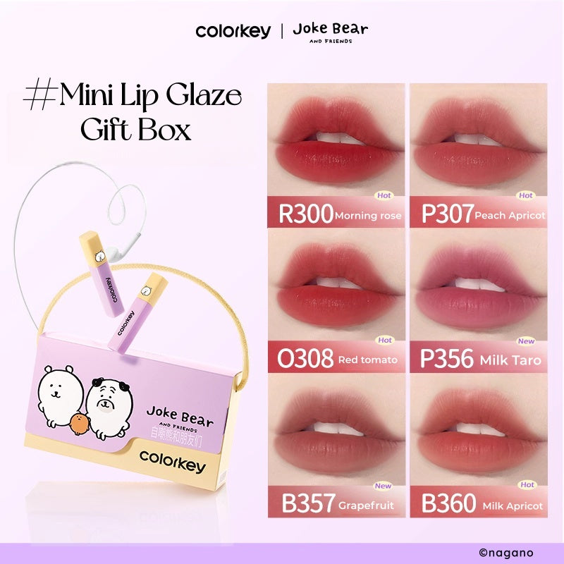 Colorkey X Joke Bear And Friends Collection Mini Lip Glaze Gift