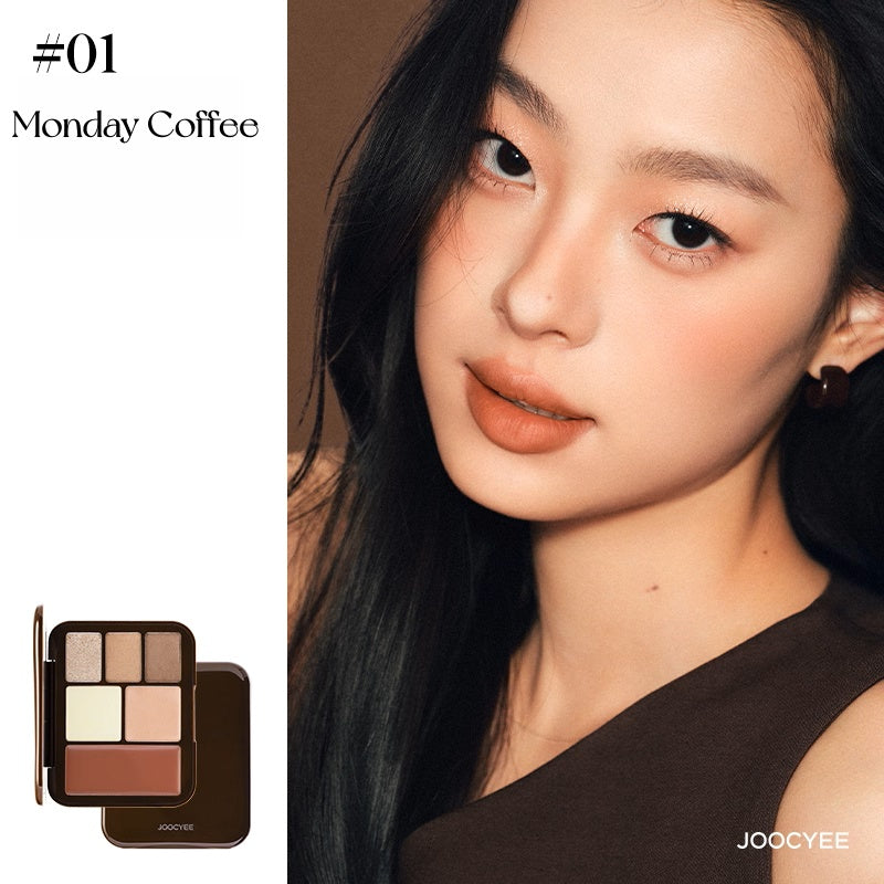JOOCYEE Fall In Brown Collection Lipstick & Makeup Cream & Eyeshadow T5229