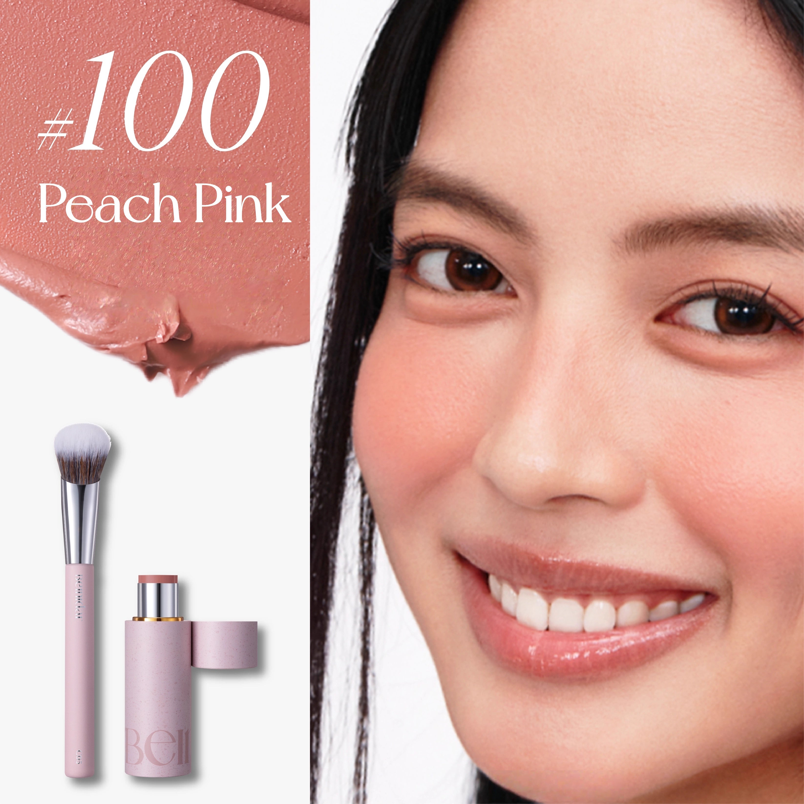 BEINIDAR Multi-use Matte Makeup Stick for Blusher & Eyeshadow & Lipstick T5434