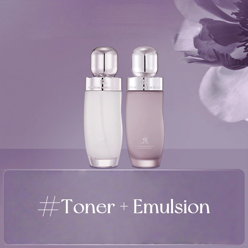 AFU Aurora Rose Brighten & Fade Dark Spots Essential Toner & Emulsion Set T5152