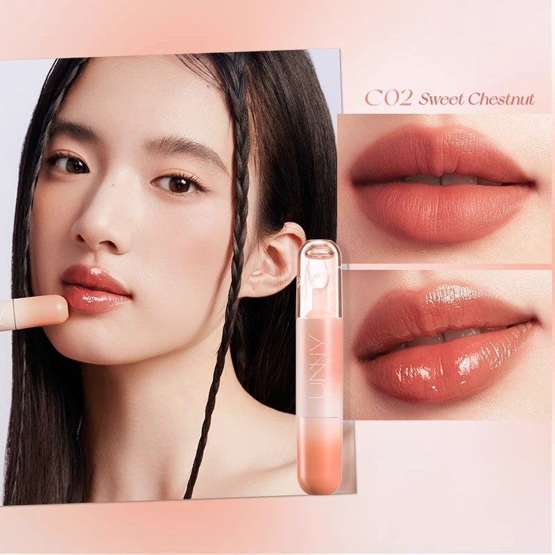 UNNY CLUB Double-head Moist Glossy Lip Glaze T5419