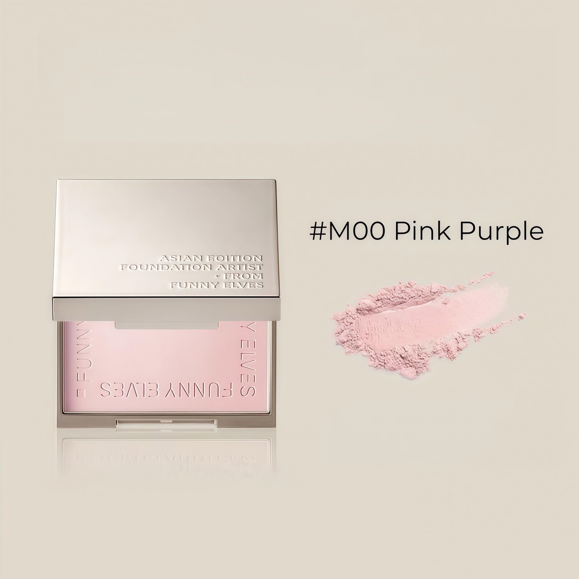 Funny Elves Oil-control Moist Brighten Matte Pressed Powder T5329