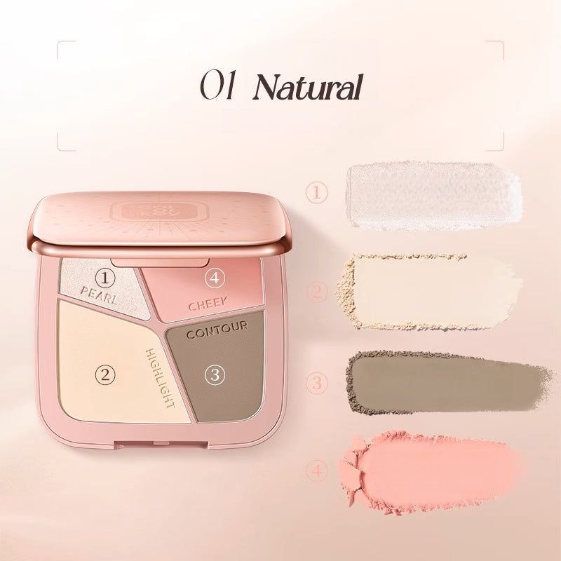 COLORKEY Now On Live Contour & Blusher & Highlighter Makeup Palette T5189