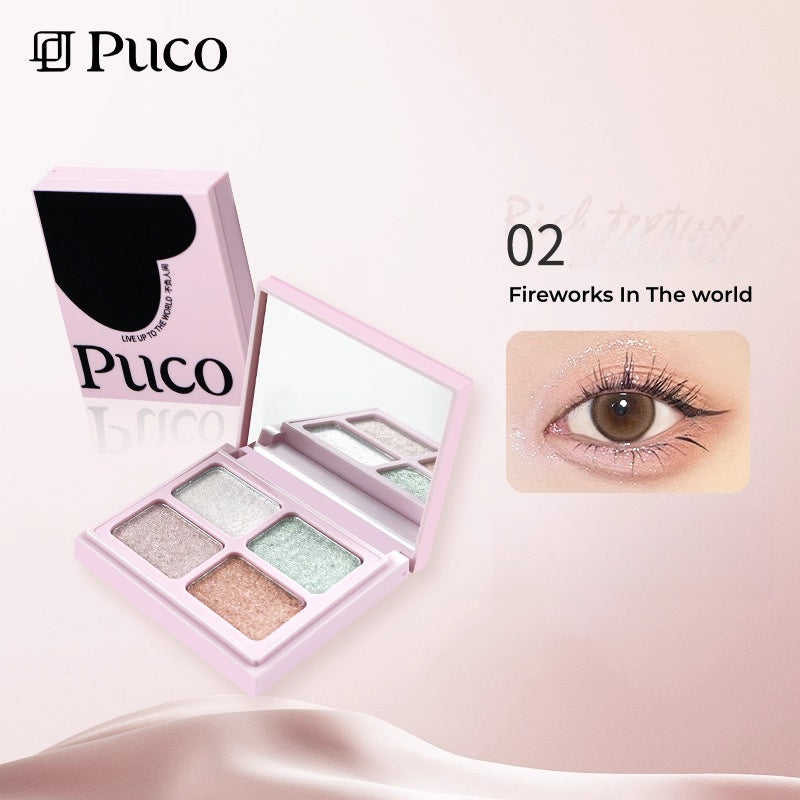 PUCO Live Up To World Collection 4-Color Eyeshadow Palette T5311