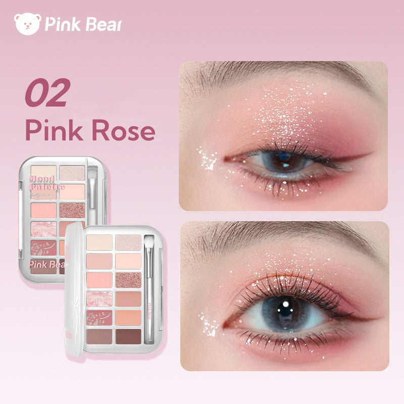 Pink Bear Color Mood Collection 12-color Eyeshadow Palette T4721