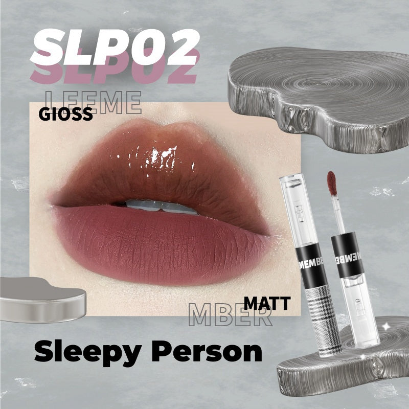 LEEMEMBER Doule-head Moist Matte & Mirror Lip Glaze T4311