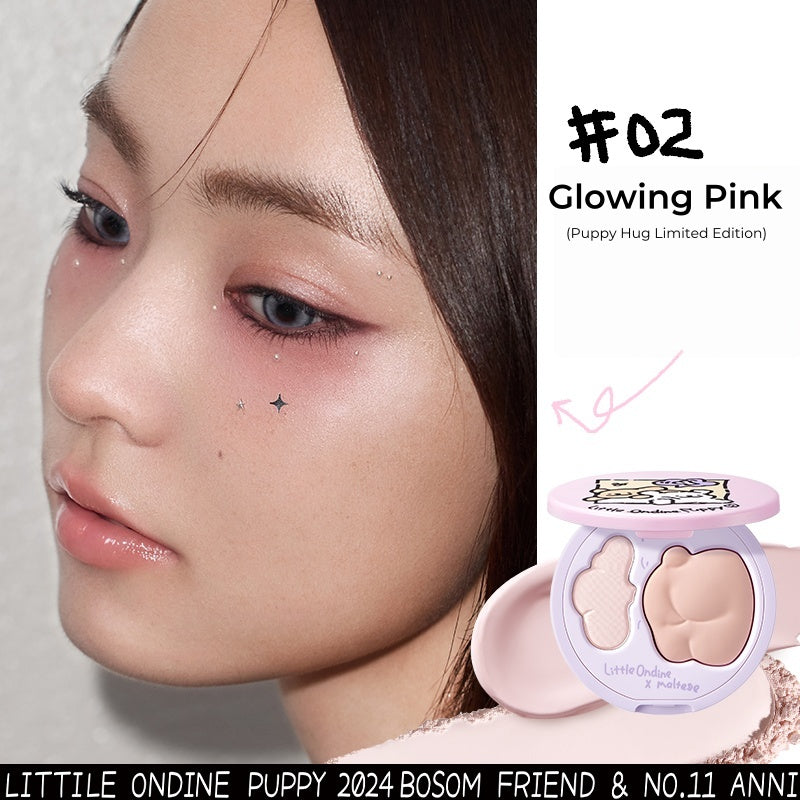 LITTLE ONDINE X Puppy Hug Double-effect Highlighter Palette T4753