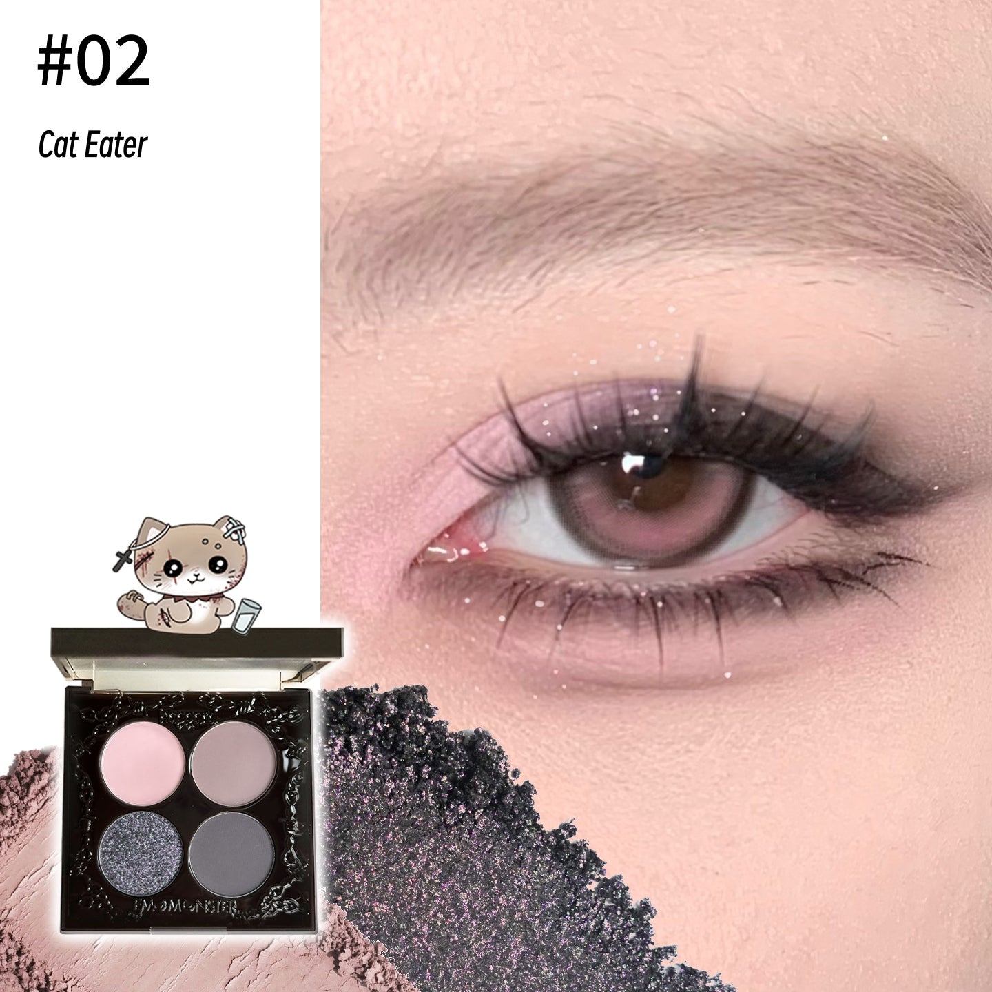 THE emo FilMist_52mm ＆ SakuraMist_52mm HAGGARD Emo Monster Collection Smokey Eyeshadow Palette