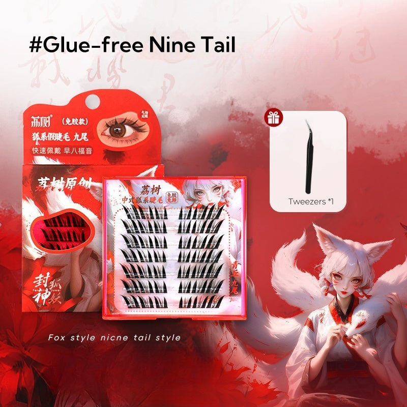 Lishu Fox Type Glue-free Long-wear Natural Flase Eyelashes T4593