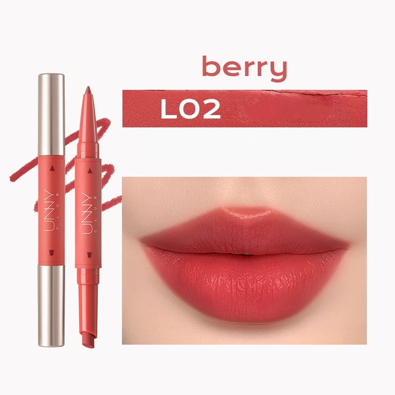 UNNY CLUB Double-head Moist Silky Lip Liner Pen T5430