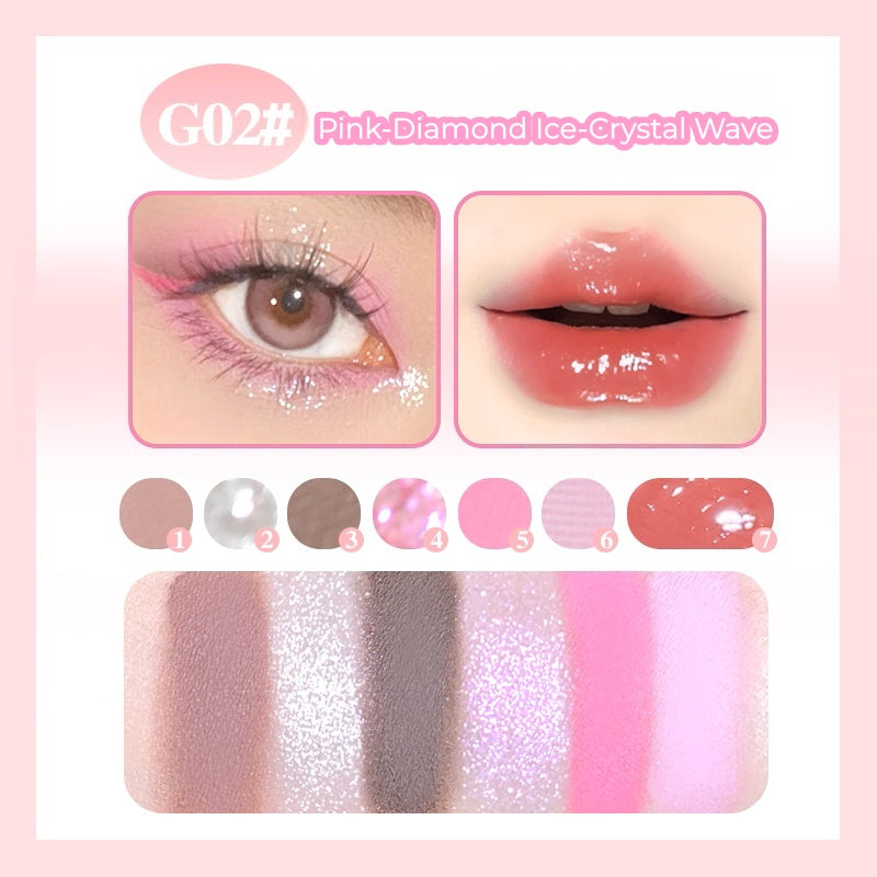 GOGO TALES Hearts 2 Hearts 6-color Eyeshadow & Lip Gloss Set T5236