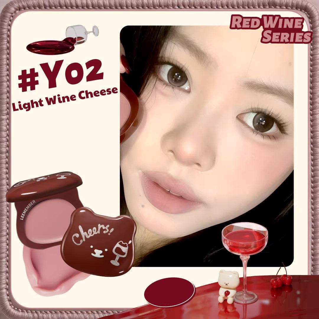 LEEMEMBER Red Wine Series Matte Blusher & Lipstick Multi-use Cream T5448